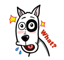 Butterier White Dog (animated) sticker #12933116