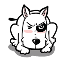 Butterier White Dog (animated) sticker #12933121