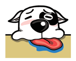 Butterier White Dog (animated) sticker #12933126