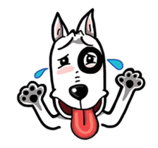 Butterier White Dog (animated) sticker #12933133