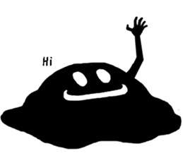 Mysterious black shadow 4 sticker #12933742