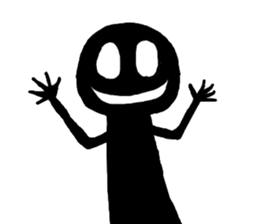 Mysterious black shadow 4 sticker #12933743