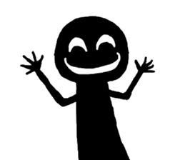 Mysterious black shadow 4 sticker #12933744