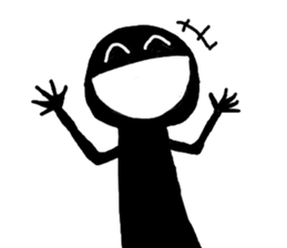 Mysterious black shadow 4 sticker #12933745