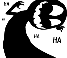 Mysterious black shadow 4 sticker #12933746