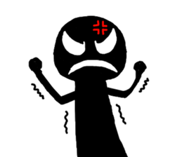 Mysterious black shadow 4 sticker #12933747