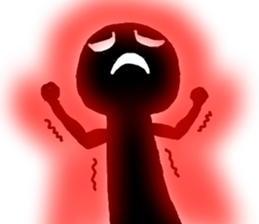 Mysterious black shadow 4 sticker #12933748