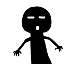 Mysterious black shadow 4 sticker #12933749