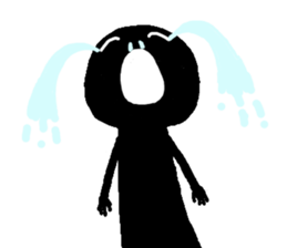 Mysterious black shadow 4 sticker #12933753