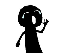 Mysterious black shadow 4 sticker #12933754