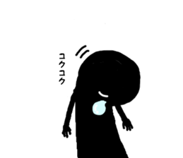 Mysterious black shadow 4 sticker #12933755