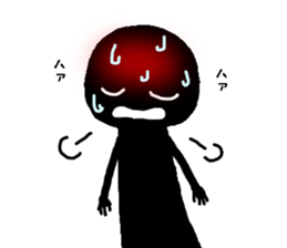 Mysterious black shadow 4 sticker #12933758