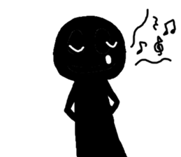 Mysterious black shadow 4 sticker #12933760