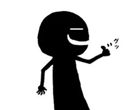 Mysterious black shadow 4 sticker #12933765