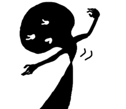 Mysterious black shadow 4 sticker #12933766