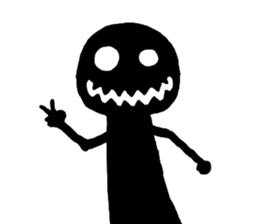 Mysterious black shadow 4 sticker #12933769