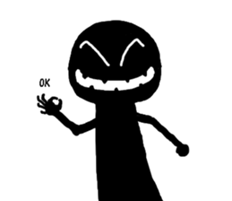 Mysterious black shadow 4 sticker #12933770