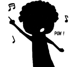 Mysterious black shadow 4 sticker #12933775