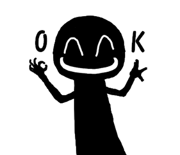 Mysterious black shadow 4 sticker #12933776