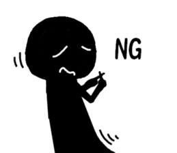 Mysterious black shadow 4 sticker #12933777