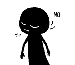 Mysterious black shadow 4 sticker #12933779