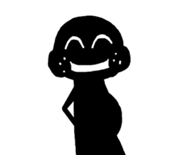 Mysterious black shadow 4 sticker #12933781