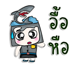 Hello! My name is Kotaro. I love shark! sticker #12934352
