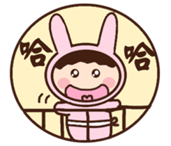 Rabbit young girl sticker #12934571