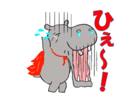 Superhero-Hippopotamus animation sticker sticker #12934791