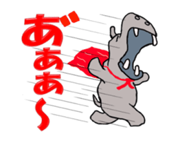 Superhero-Hippopotamus animation sticker sticker #12934799