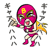 Funny Wrestler Johnny Barbie Japanese sticker #12935295