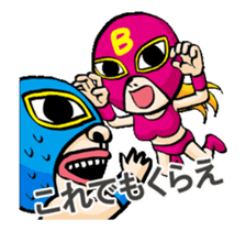 Funny Wrestler Johnny Barbie Japanese sticker #12935302
