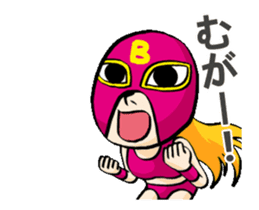 Funny Wrestler Johnny Barbie Japanese sticker #12935310