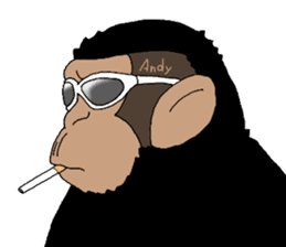 CHIMP ANDY of chimpanzee 3rd ver.English sticker #12935465