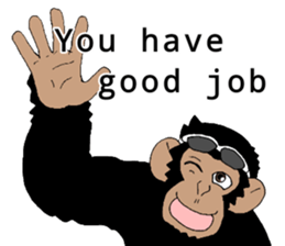 CHIMP ANDY of chimpanzee 3rd ver.English sticker #12935488