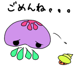 vivid jellyfish sticker sticker #12935865