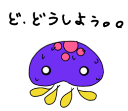vivid jellyfish sticker sticker #12935876