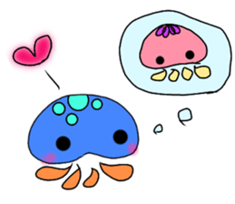 vivid jellyfish sticker sticker #12935879