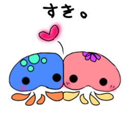 vivid jellyfish sticker sticker #12935880