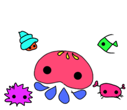 vivid jellyfish sticker sticker #12935893