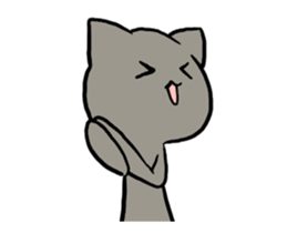 Black cat animatin sticker #12935919