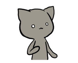 Black cat animatin sticker #12935920