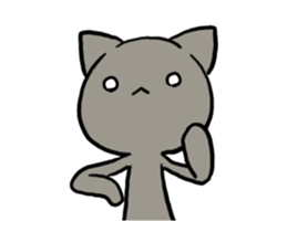 Black cat animatin sticker #12935921