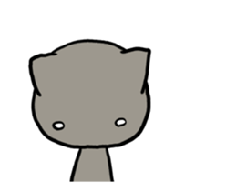 Black cat animatin sticker #12935922