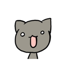 Black cat animatin sticker #12935923