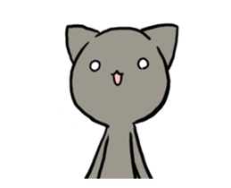 Black cat animatin sticker #12935926