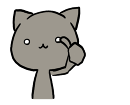 Black cat animatin sticker #12935927