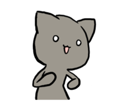 Black cat animatin sticker #12935929