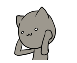 Black cat animatin sticker #12935932