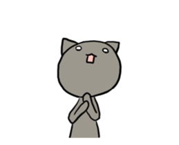 Black cat animatin sticker #12935935